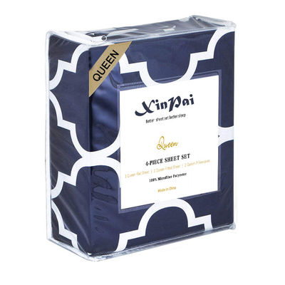 침실 마이크로 섬유 80gm 100% 폴리에스터 침대 시트 세트 4pcs 현대 스타일