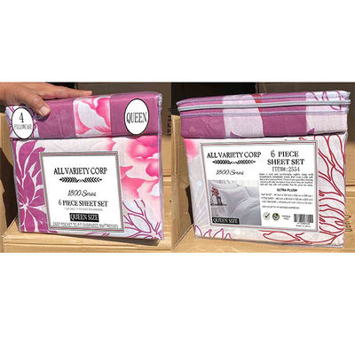 6pcs 킹 사이즈 마이크로 파이버 시트 유럽 및 미국 스타일