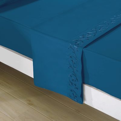 안 채우고 우아하고 현대적인 스롤 플러스 embroidered sheet set 4pcs 100% 폴리에스터