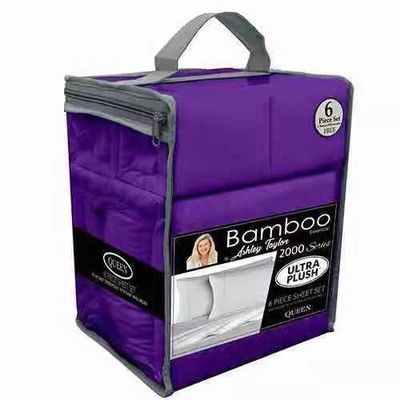 6pcs 부드러운 붓 2200 스레드 카운트 대나무 직물 시트