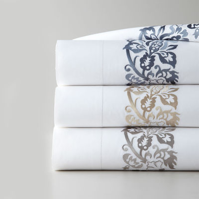 모든 시즌 90gm 미세 섬유 꽃 embroidered Sheet Set 지속가능하고 부드러운