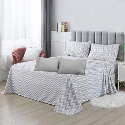 침실 마이크로 섬유 80gm 100% 폴리에스터 침대 시트 세트 4pcs 현대 스타일