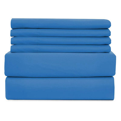 가죽 염색 100% 폴리에스터 섬유 6pcs Bambu Solid Microfiber Fabric 침대 시트