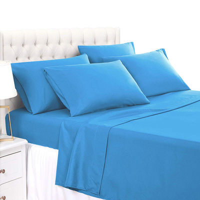 가죽 염색 100% 폴리에스터 섬유 6pcs Bambu Solid Microfiber Fabric 침대 시트