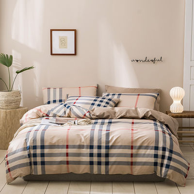 4 pcs Solid Pattern 100% 순수한 프랑스 부드러운 내구성 린 린 침대 침대 덮개