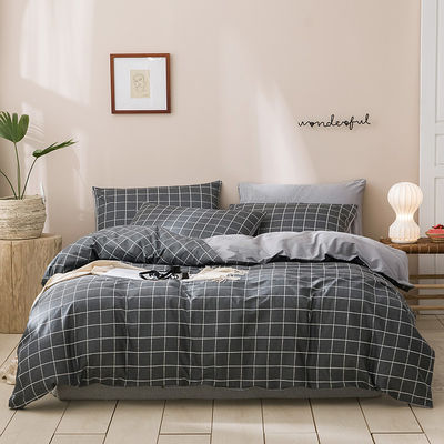 4 pcs Solid Pattern 100% 순수한 프랑스 부드러운 내구성 린 린 침대 침대 덮개