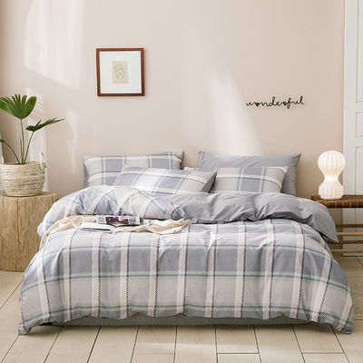 4 pcs Solid Pattern 100% 순수한 프랑스 부드러운 내구성 린 린 침대 침대 덮개