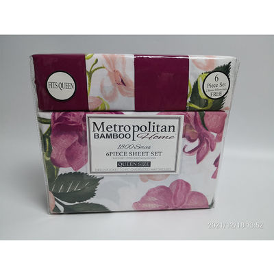 6PCS 인쇄 마이크로 섬유 천 침대 시트 100% 폴리에스테르에 잘하고 포장